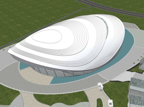 现代博物馆SU模型