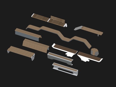 户外座椅坐凳SU模型