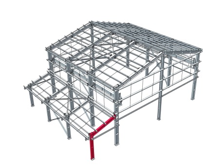 工业钢结构厂房SU模型