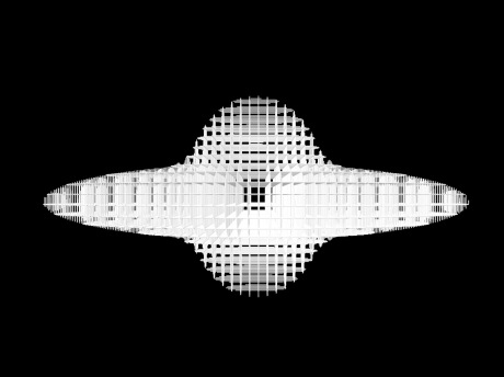 太空飞碟雕塑SU模型