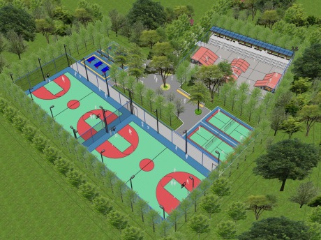 体育公园景观SU模型