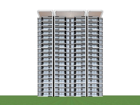 现代高层住宅SU模型