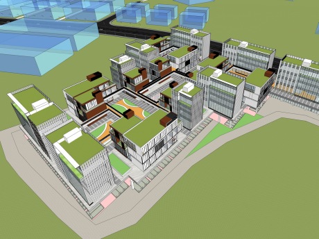 稻兴集团办公园区SU模型