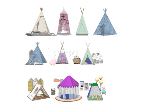 儿童帐篷SU模型