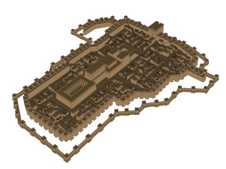 古埃及城堡SU模型