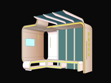 公交站台SU模型