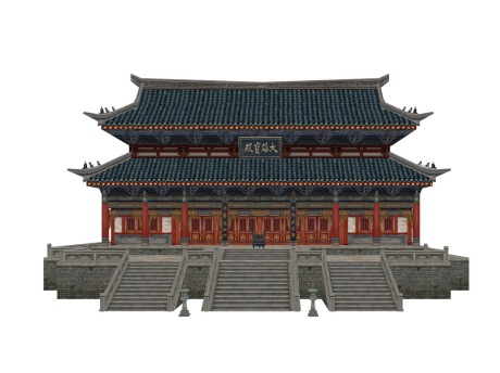 古建阁楼宫殿SU模型