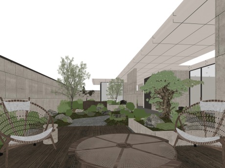 现代庭院景观SU模型