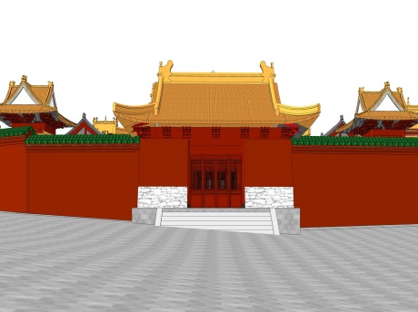 藏式寺庙SU模型
