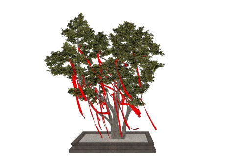 3D古树许愿树SU模型
