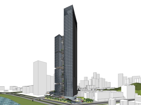 现代超高层办公楼SU模型