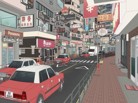 香港街道SU模型
