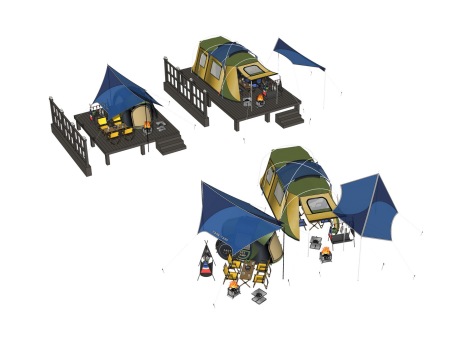 野营帐篷SU模型