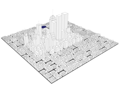 城市规划白模配楼SU模型