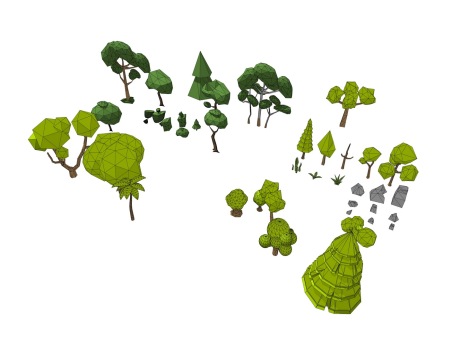 概念树配景树SU模型