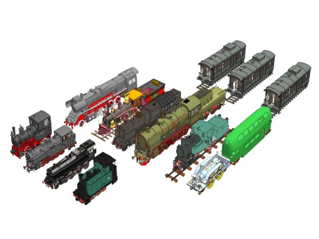 工业火车SU模型