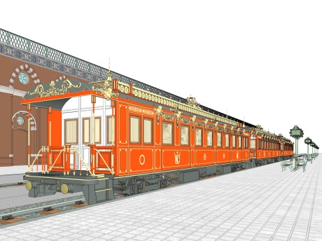 蒸汽火车SU模型
