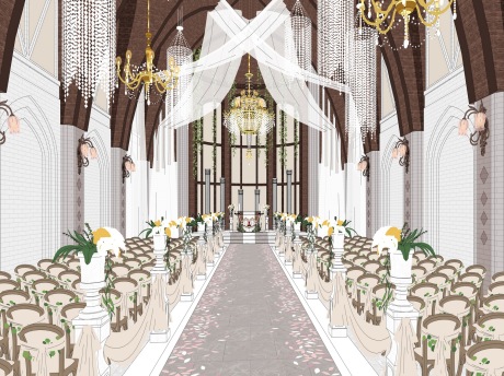 婚礼教堂SU模型