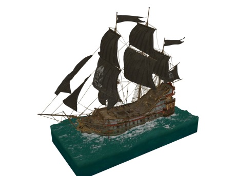 海盗船战船SU模型