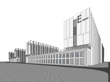 厂房办公楼宿舍楼SU模型