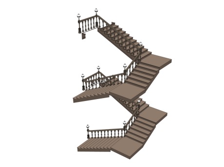 欧式楼梯SU模型