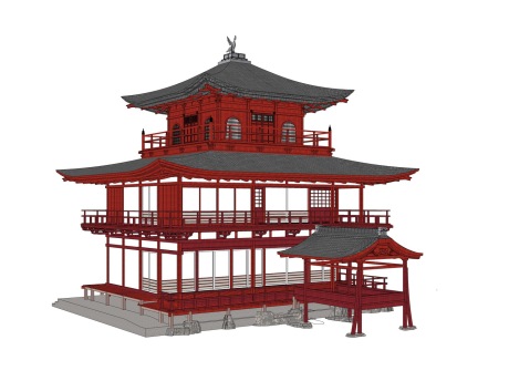日式阁楼SU模型