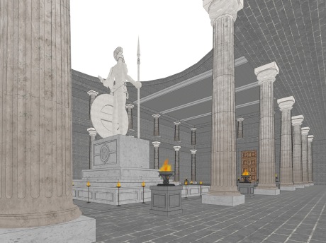 古希腊神殿SU模型