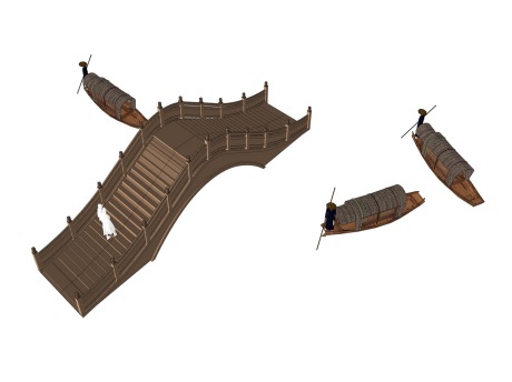 渔船拱桥SU模型