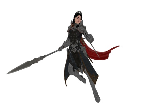 女武将3D人物SU模型