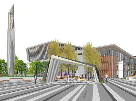 绿地未来城商业广场景观SU模型