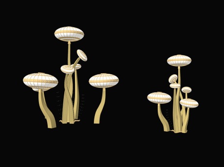 蘑菇灯SU模型