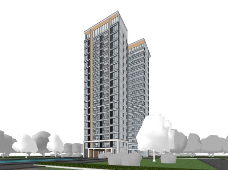 T4高层住宅SU模型