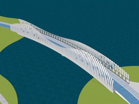 景观桥SU模型