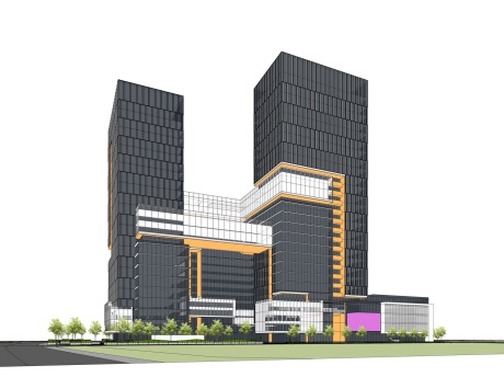 广科中心商业办公楼SU模型