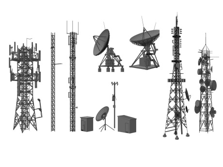 基站信号塔通讯塔SU模型