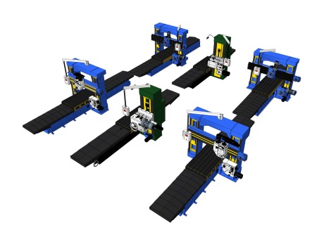 工业器材机床运输传送带机械设备SU模型