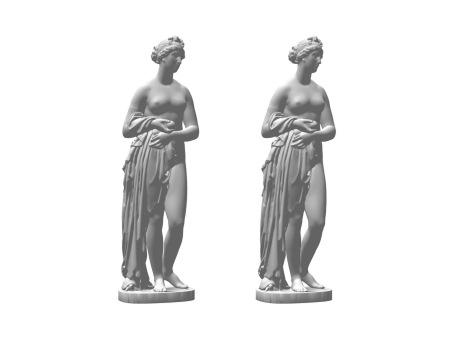 石膏人物雕塑摆件SU模型
