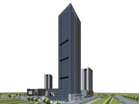 奥园国际中心商业综合体SU模型