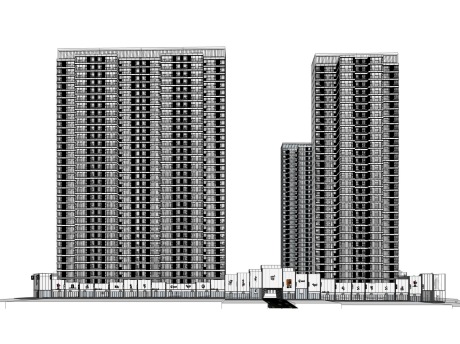 运城高层住宅SU模型