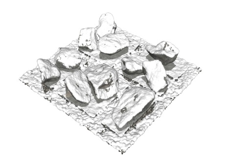 雪景石石头SU模型