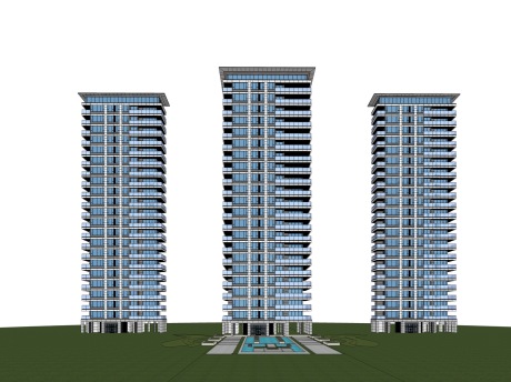 融创成都天府新区高层住宅SU模型
