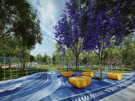 市民健身运动公园景观SU模型