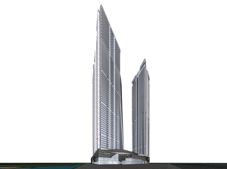 重庆江北嘴国际金融中心超高层综合体SU模型