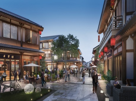 中式商业街东市SU模型