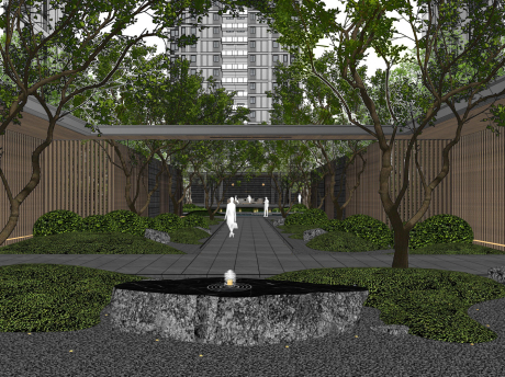 皖投置业大区景观SU模型