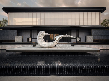 西安龙湖星河云河颂示范区前场景观SU模型