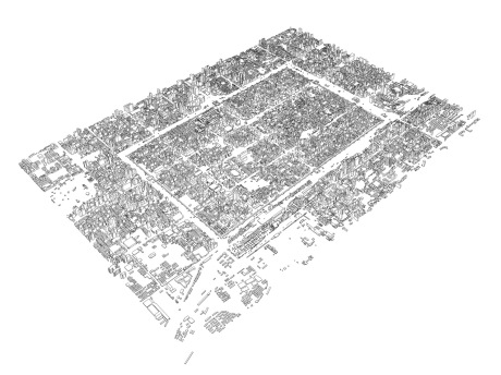 西安老城区中心城建筑模型SU模型