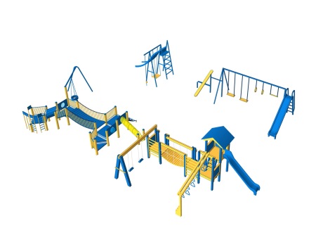 儿童攀爬设施滑梯SU模型