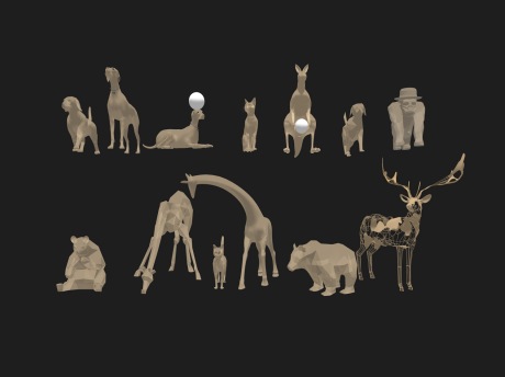 动物雕塑SU模型