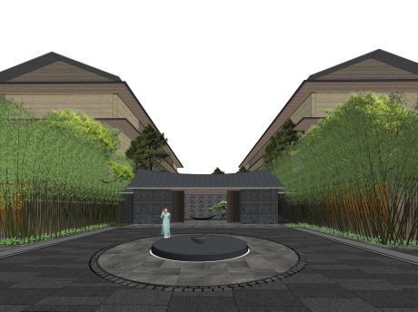 泉州华润悦仙行馆酒店SU模型